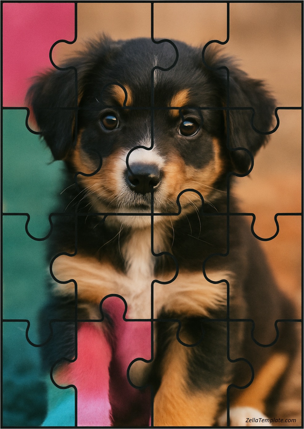 12-piece Puzzle Template