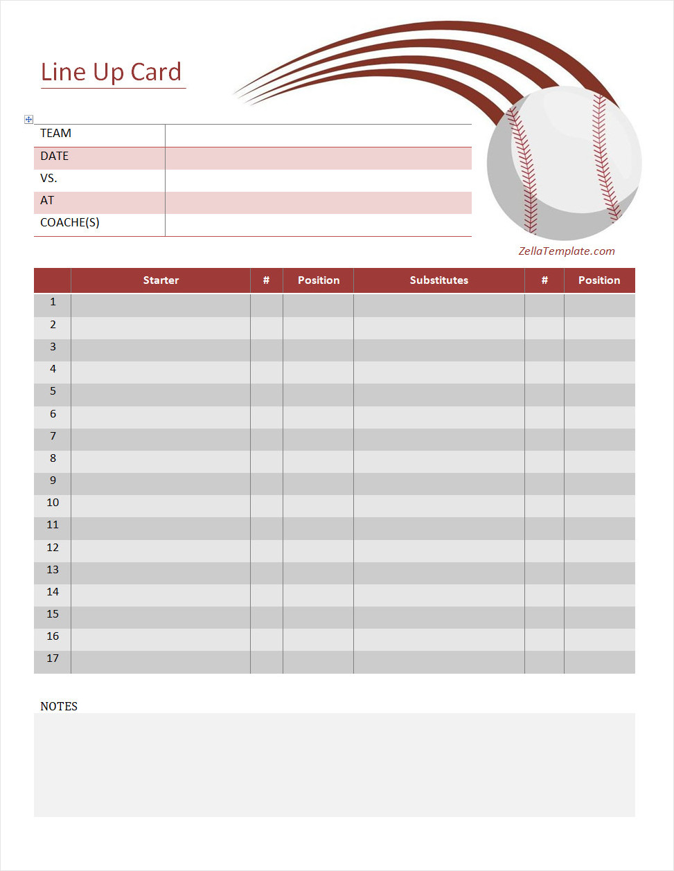 template for baseball lineup cards