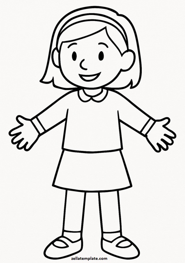 Female Flat Stanley Template