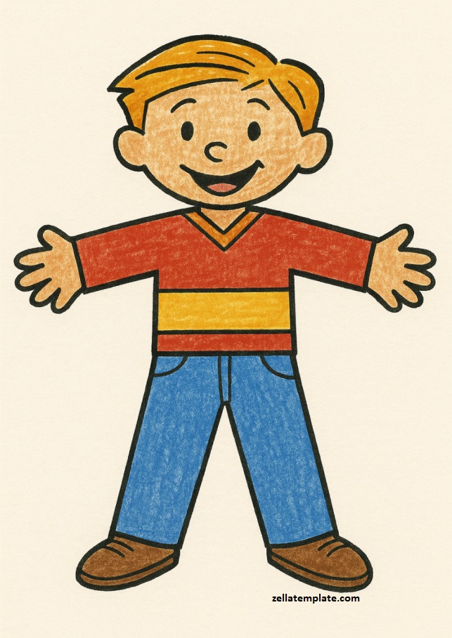 Flat Stanley Template