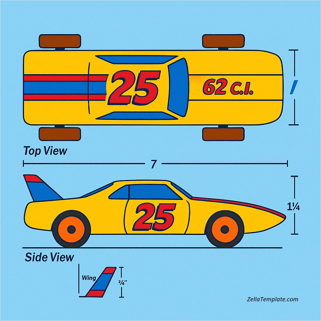 Pinewood Derby Car Template